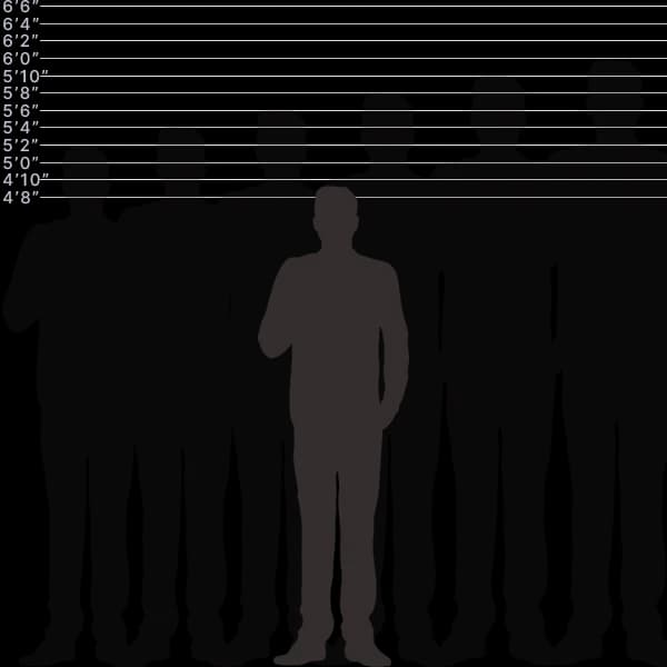 Image showing human height of 145 centimeters with sizes label and comparison