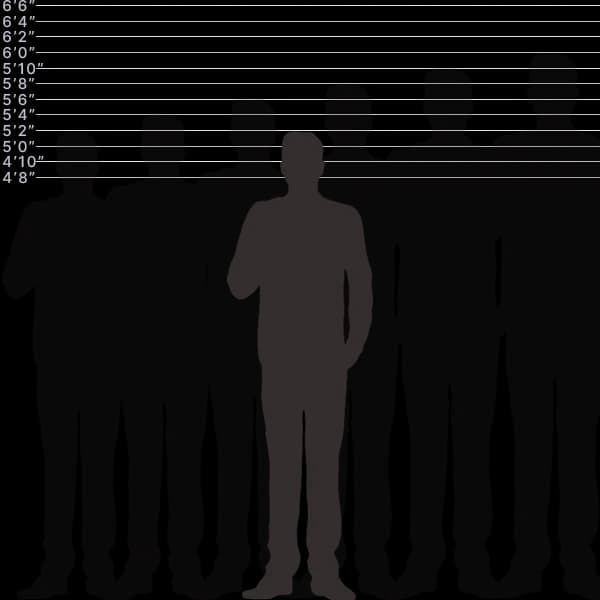 Image showing human height of 157 centimeters with sizes label and comparison