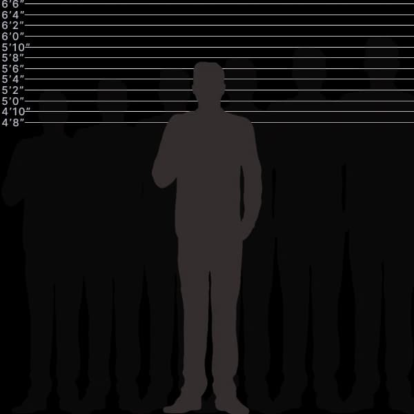 Image showing human height of 171 centimeters with sizes label and comparison